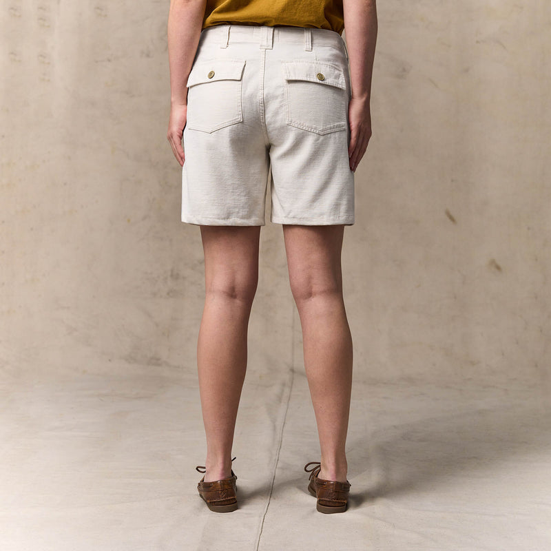 Women's reverse sateen supply shorts by Filson | Natural seed (White)