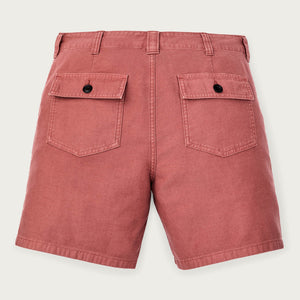 Women's reverse sateen supply shorts by Filson | Mahogany (Pink)