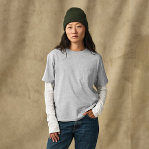 Women's short sleeve pocket tee by Filson | Heather gray (Gray)