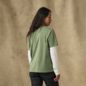 Women's short sleeve pocket tee by Filson | Washed fatigue green (Green)