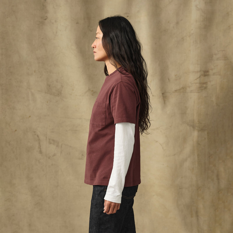 Women's short sleeve pocket tee by Filson | Loam brown (Red)