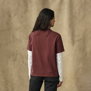 Women's short sleeve pocket tee by Filson | Loam brown (Red)