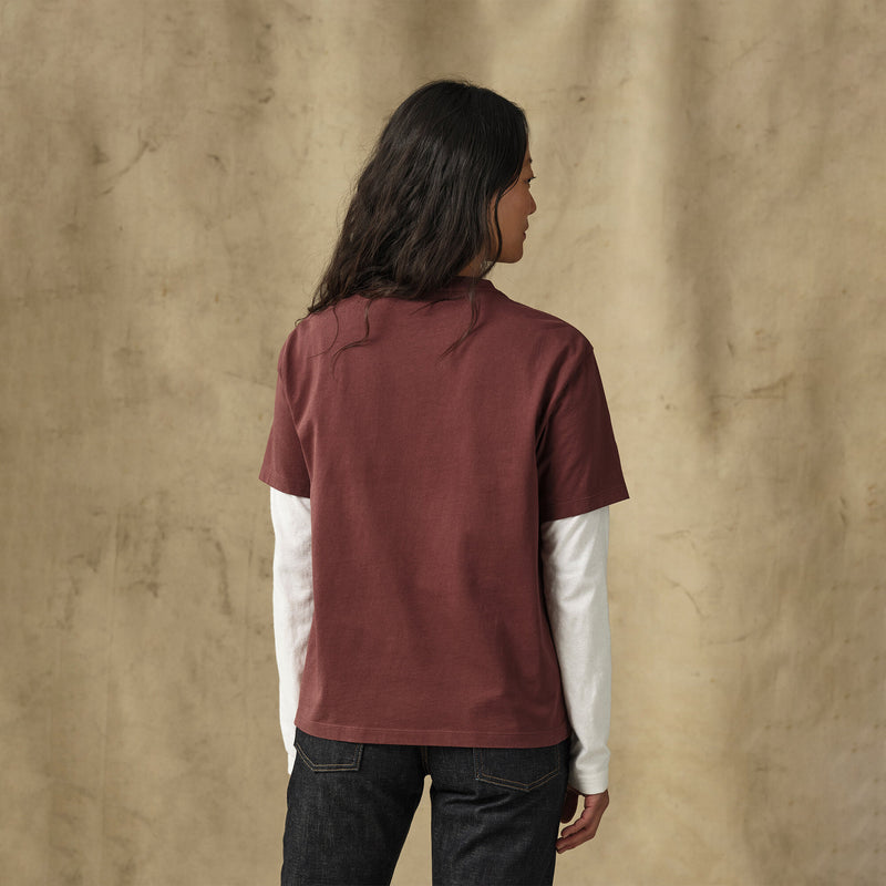 Women's short sleeve pocket tee by Filson | Loam brown (Red)