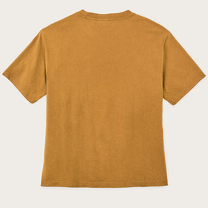 T-shirt femme poche et manches courtes par Filson | Bronze brown (Yellow)