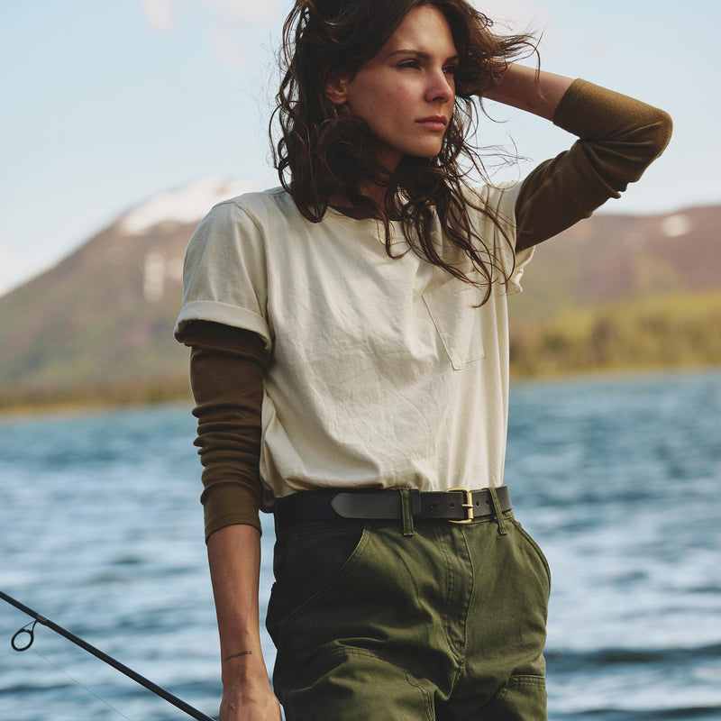 T-shirt femme poche et manches courtes par Filson | White (White)