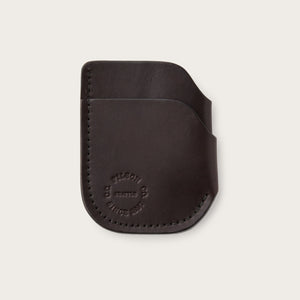 Bridle leather front pocket cash & card case by Filson | Brown leather (Brown)