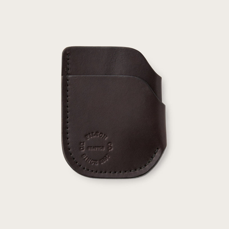 Bridle leather front pocket cash & card case by Filson | Brown leather (Brown)