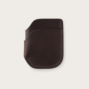Bridle leather front pocket cash & card case by Filson | Brown leather (Brown)