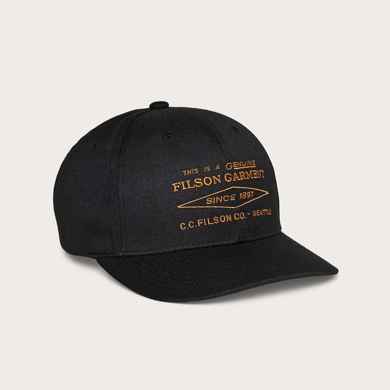 Heritage ball cap by Filson | Black / diamond (Black)