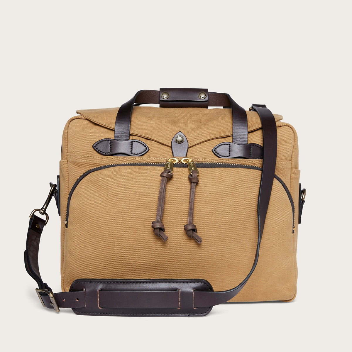 Rugged twill padded computer bag by Filson | Tan (Beige)