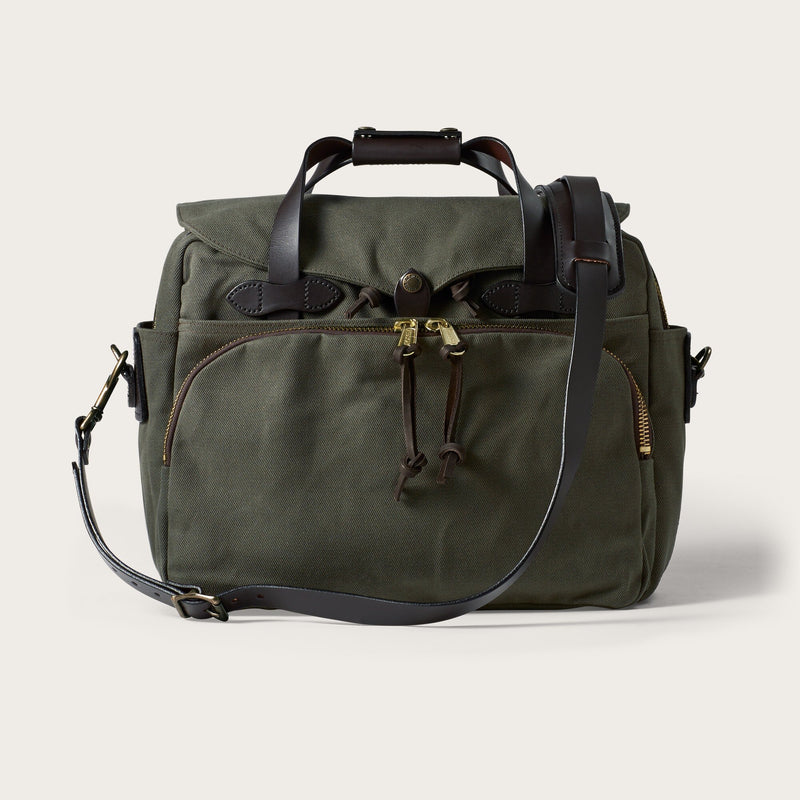 Rugged twill padded computer bag by Filson | Otter green (Green)