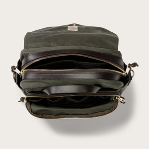 Rugged twill padded computer bag by Filson | Otter green (Green)