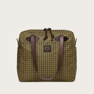 Tin cloth tote bag with zipper by Filson | Flyway green (Beige)