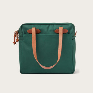 Rugged twill tote bag with zipper by Filson | Hemlock (Green)