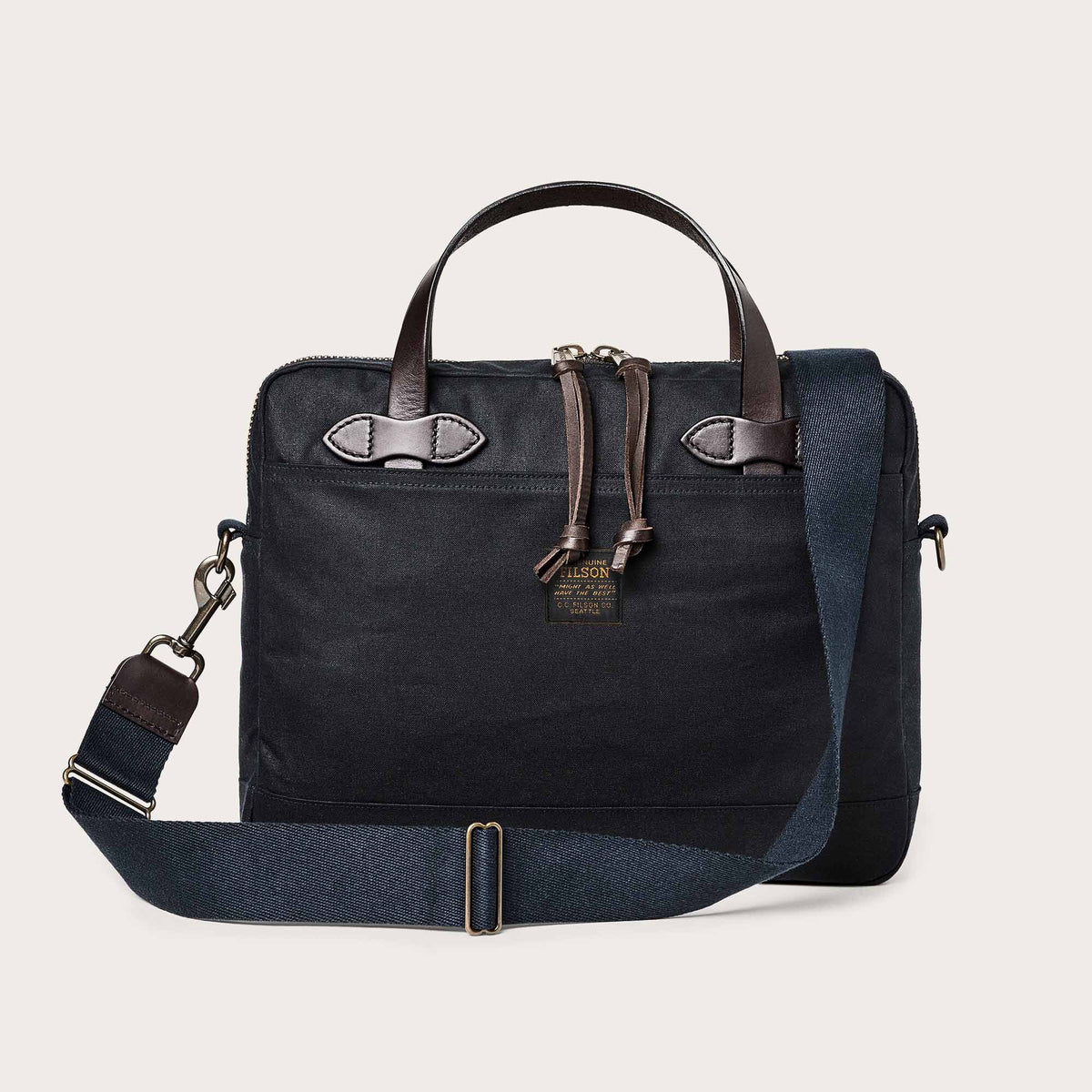 Tin cloth compact briefcase by Filson Navy (Blue)