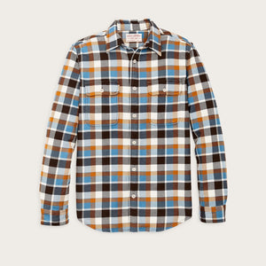 Vintage flannel work shirt by Filson | Brown / cream / ochre / blue p (Multicolor)