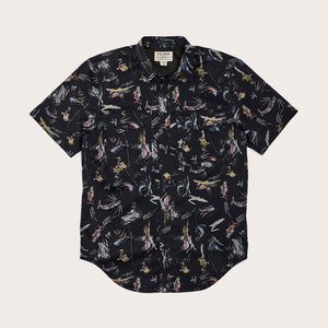 Twin lakes sport shirt by Filson | Offshore catch print (Blue)