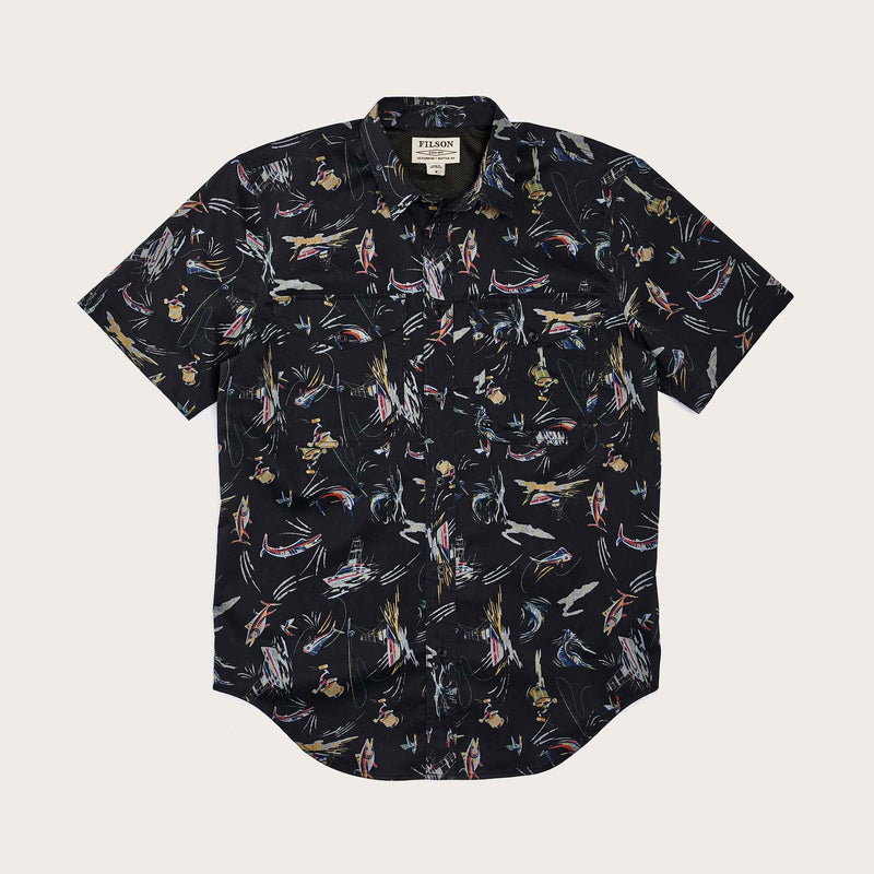 Twin lakes sport shirt by Filson | Offshore catch print (Blue)