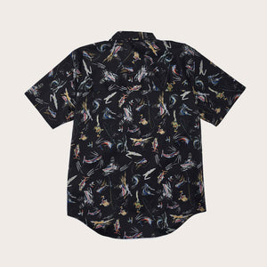 Twin lakes sport shirt by Filson | Offshore catch print (Blue)