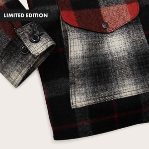 125th anniversary archival mackinaw wool cruiser by Filson | Charcoal rust patchw (Red)