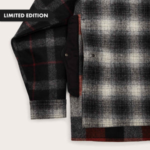 125th anniversary archival mackinaw wool cruiser by Filson | Charcoal rust patchw (Red)