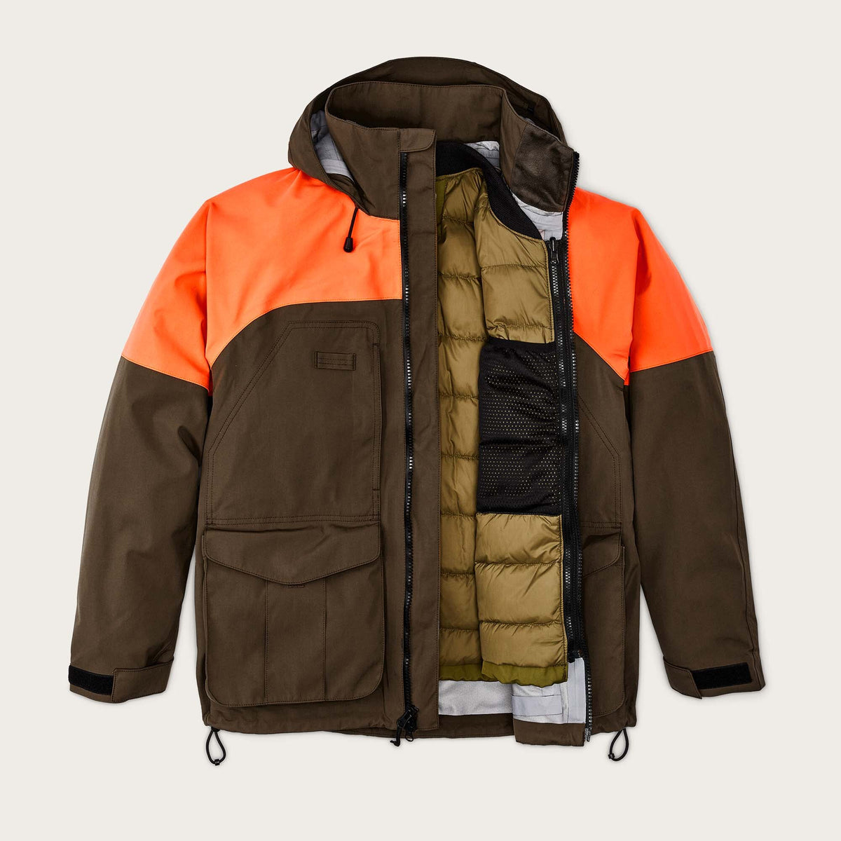3-layer field jacket by Filson Dark tan blaze ora (Orange)