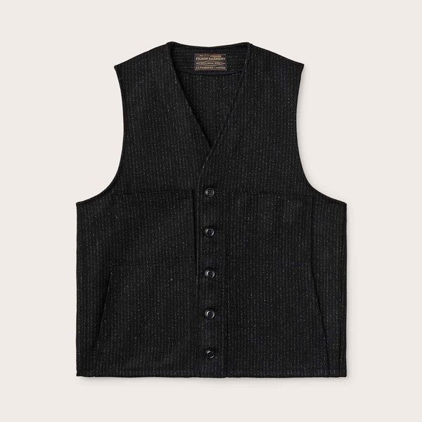Mackinaw wool vest by Filson | Black charcoal rope (Grey)