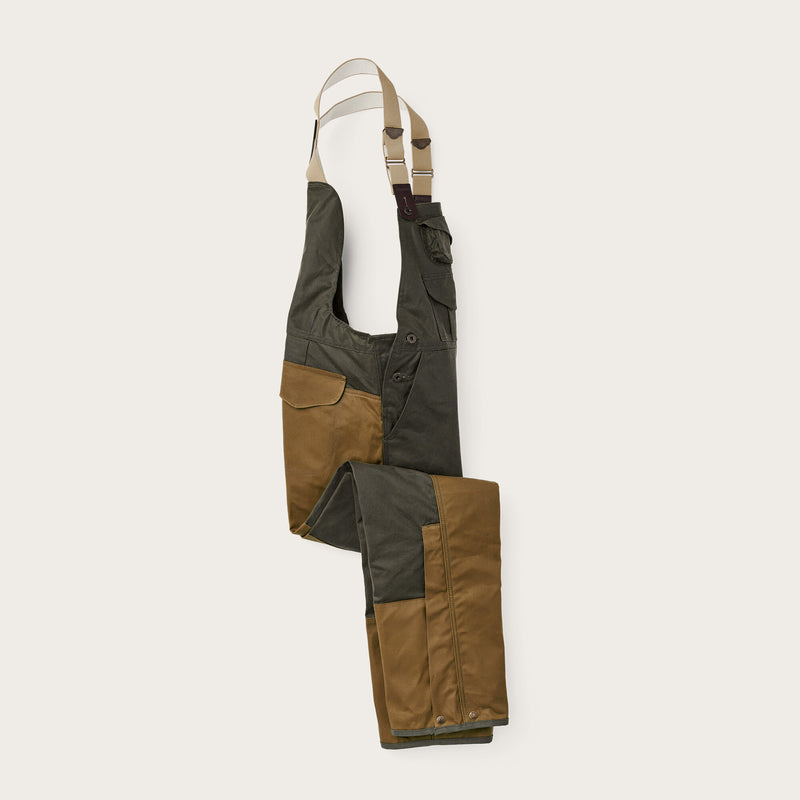Double hunting bibs with zipper by Filson | Otter green / dark t (Beige)