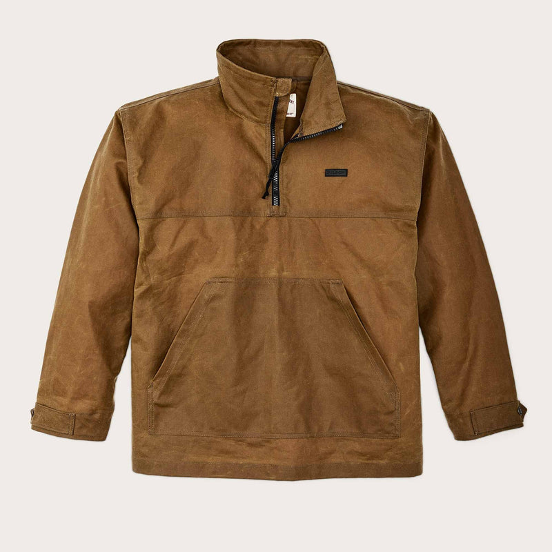 Tin cloth quarter zip pullover by Filson | Dark tan (Beige)