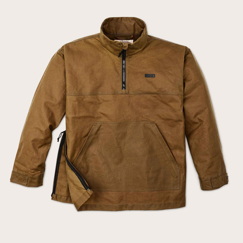 Tin cloth quarter zip pullover by Filson | Dark tan (Beige)