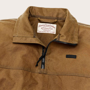 Tin cloth quarter zip pullover by Filson | Dark tan (Beige)