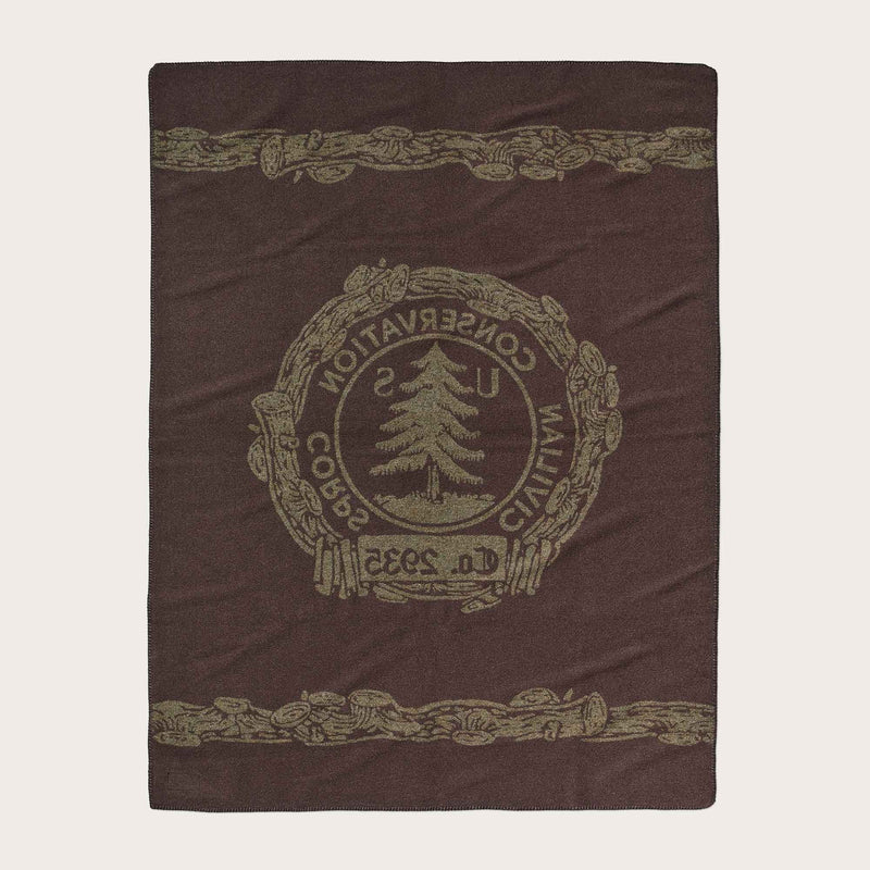 Ccc jacquard wool blanket by Filson | Olive brown multi (Brown)