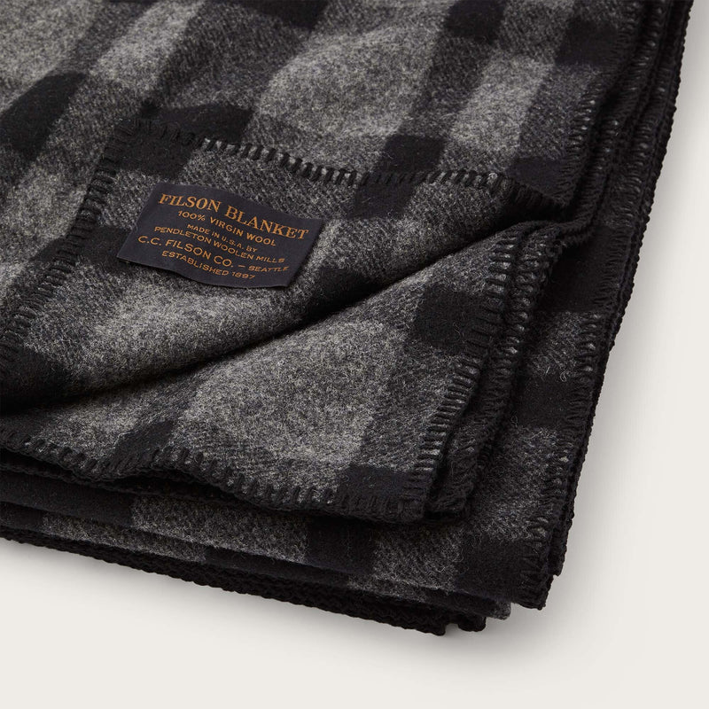 Mackinaw wool  blanket by Filson | Charcoal black (Gray)