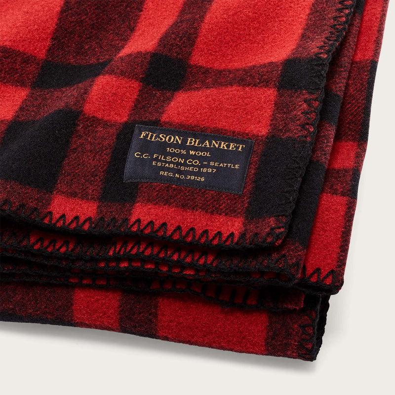 Mackinaw wool blanket by Filson | Red / black heritage (Red)