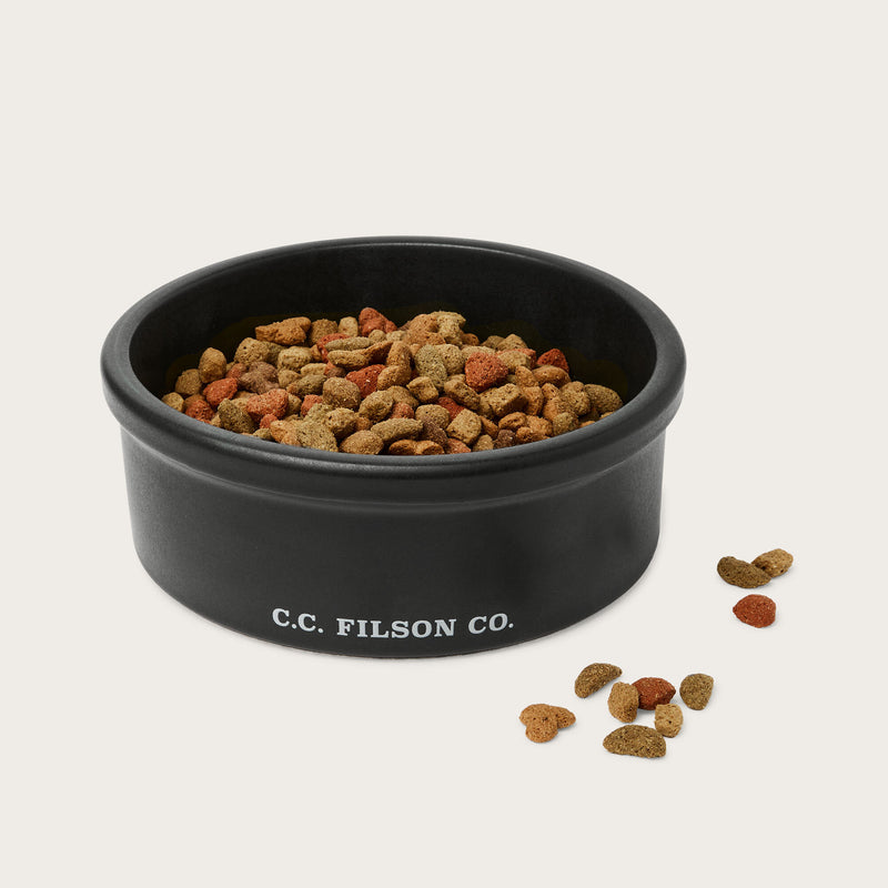 Stoneware dog bowl by Filson | Faded black (Black)